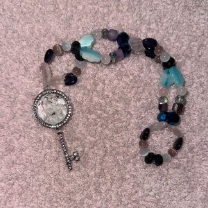 DreamLand Sparkle HangCharm (Rose Quartz, Amethyst,Pink & White Cat’s Eye)